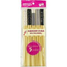 SHINE FARM Essstäbchen Bambus Schwarz-Weiß 70 g