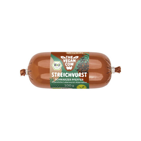 THE VEGAN COW - Streichvurst Schwarzer Pfeffer 100g