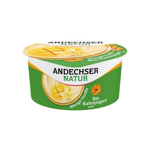 Andechser Natur - Bio Rahmjogurt mild Mango-Vanille 10%