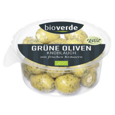 bio-verde - Grüne Oliven gefüllt mit Knoblauch