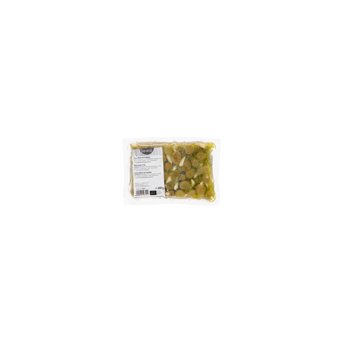 bio-verde - Grüne Oliven mit Knoblauch