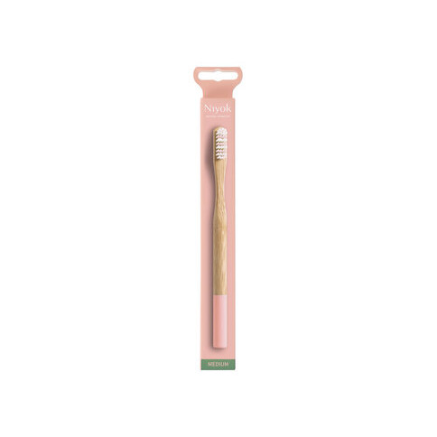 Niyok - Bambuszahnbürste adult medium, lachs