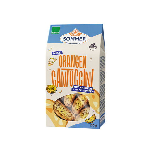 SOMMER - BIOLAND Dinkel Cantuccini ORANGE 150gr