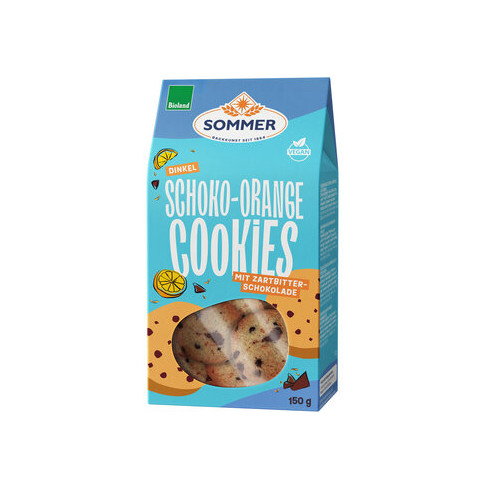 SOMMER - BIOLAND Dinkel Schoko-Orange Cookies m. Zartbitter