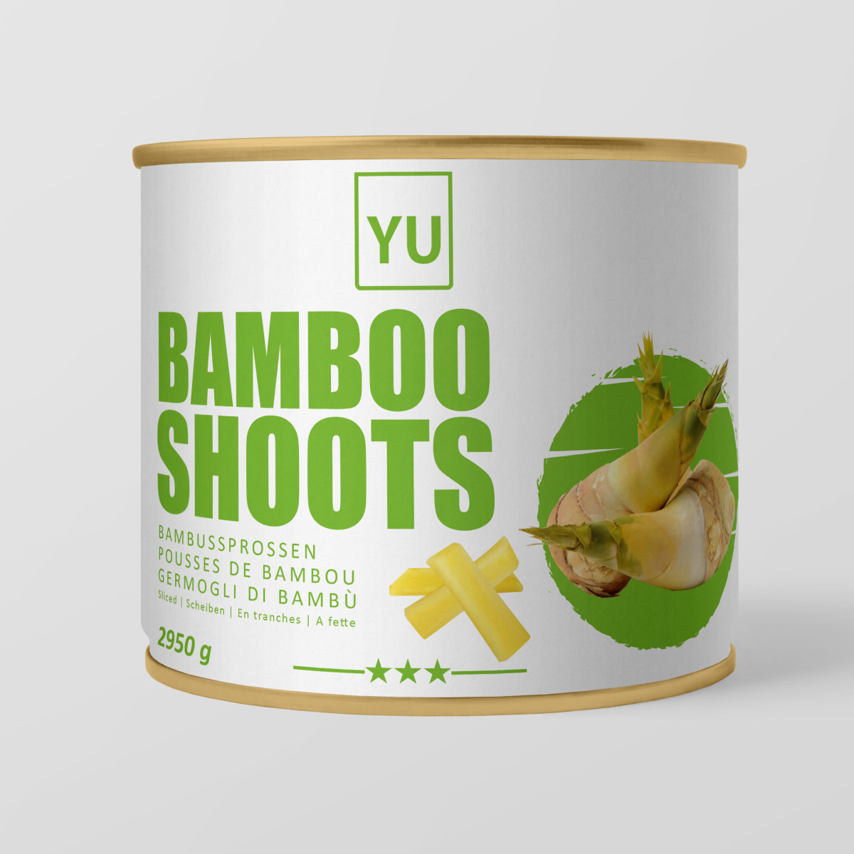 YU Bambusscheiben 2950g – Knackige und zarte streifen für asiatische Gerichte