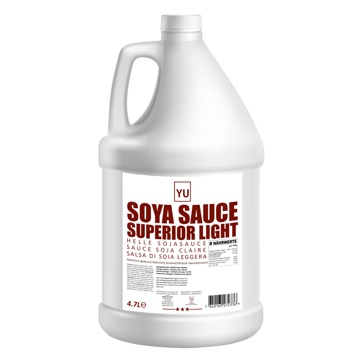YU Soya Sauce Light Superior 4x 4.7L für Gastronomie und Grossverbraucher