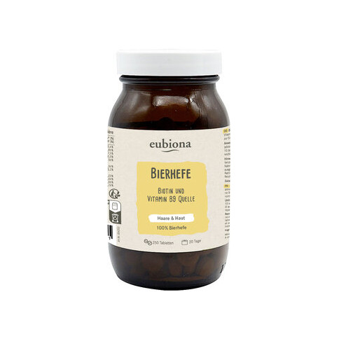 Bierhefe-Tabletten von Eubiona | vegan | Nahrungsergänzun...