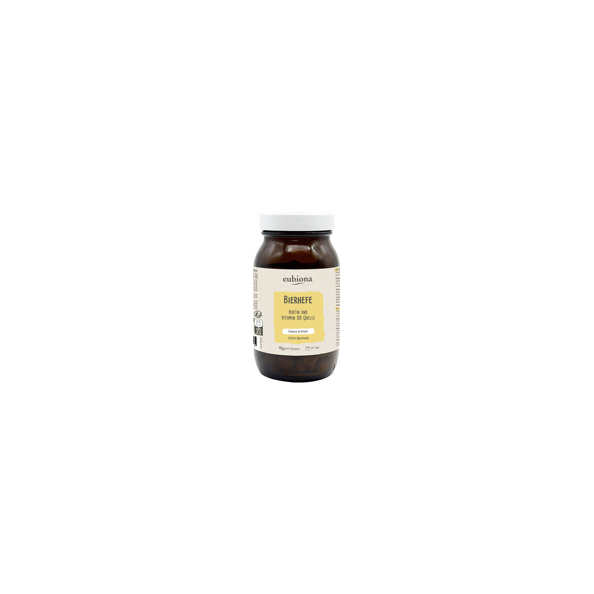 Bierhefe-Tabletten von Eubiona | vegan | Nahrungsergänzun...
