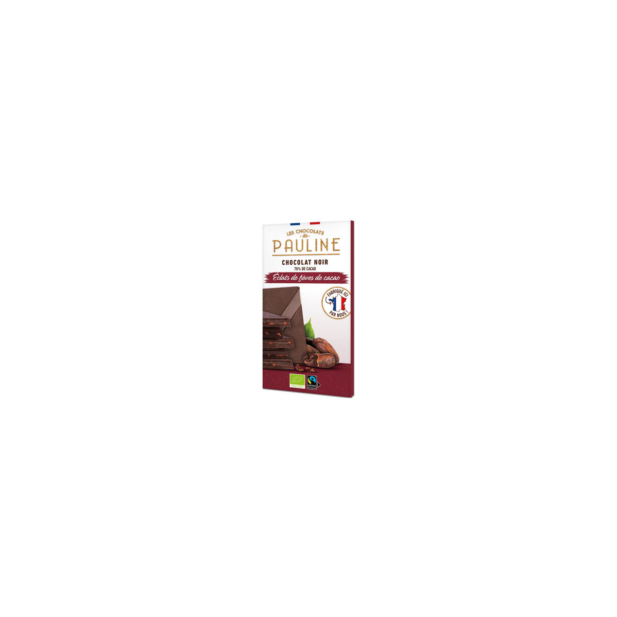 Dark Chocolate70% CacaoNibs Pauline von Les Chocolats de...