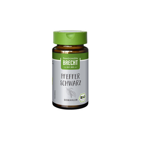 Pfeffer schwarz gemahlen- im Glas von Brecht | Bio, vegan...