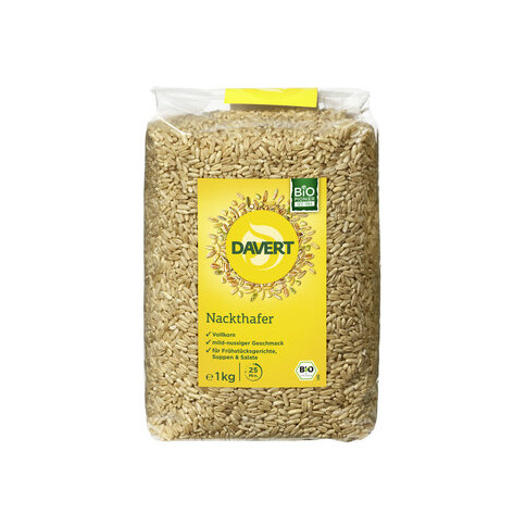 Nackthafer von Davert | Bio, vegan, laktosefrei | Getreid...