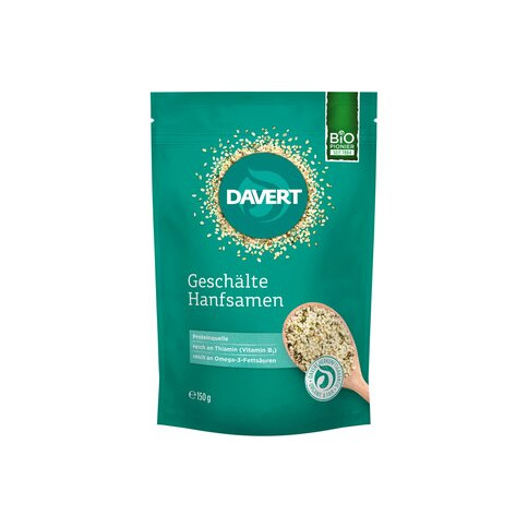 Geschälte Hanfsamen von Davert | Bio, vegan, laktosefrei...