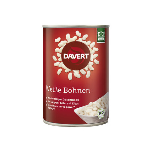 Weiße Bohnen von Davert | Bio, vegan, laktosefrei | Konse...