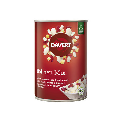 Bohnen Mix von Davert | Bio, vegan, laktosefrei | Konserv...