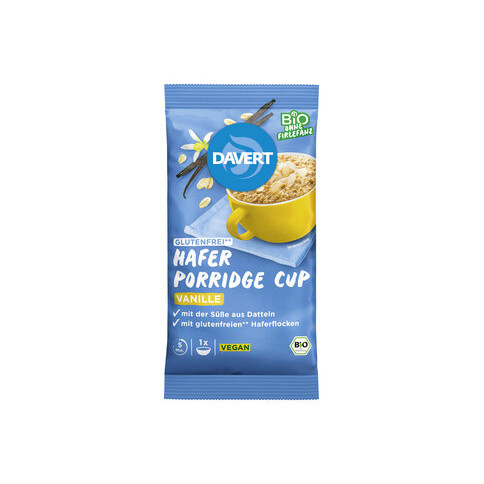 Porridge Cup Vanille von Davert | Bio, vegan, glutenfrei...