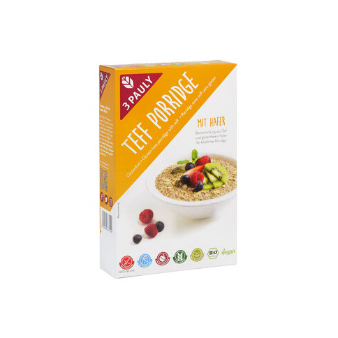 Teff Porridge Hafer gf Bio von 3 Pauly | Bio, vegan | Müe...