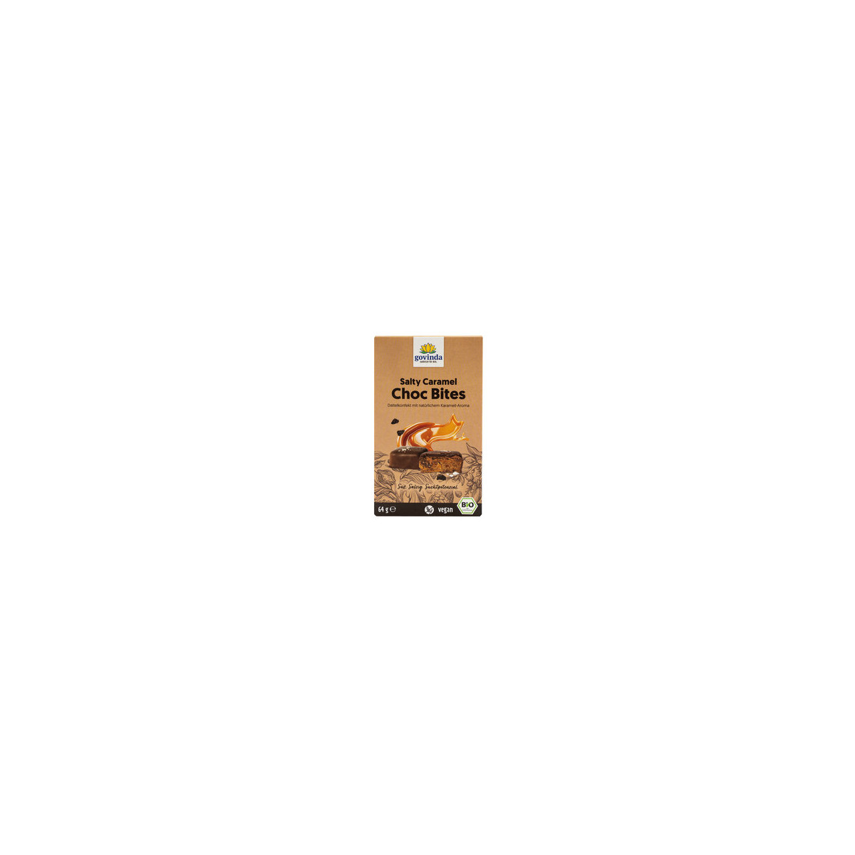 SaltyCaramelChocBites Dattelkonfekt von Govinda | Bio, ve...