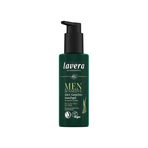 Men sensitiv 2in1 Gesichtswaschgel von Lavera | Bio, vega...