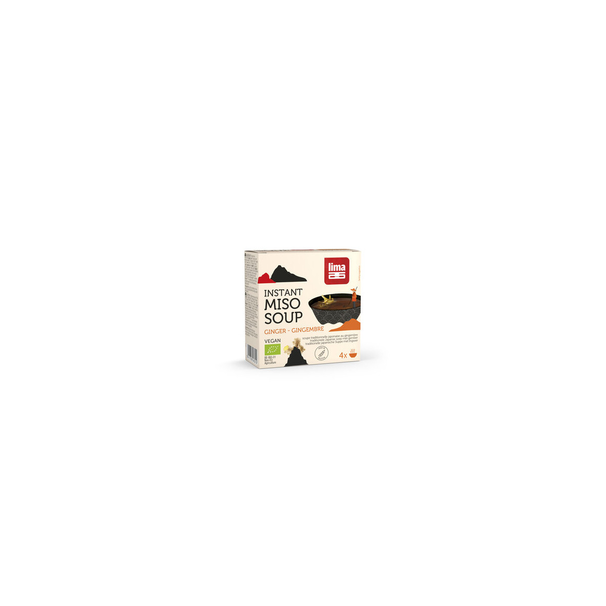 Miso Ingwer Suppe instant von Lima | Bio, vegan, laktosef...