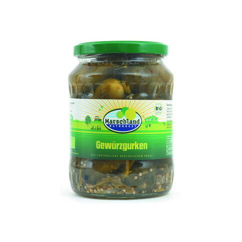 Gewürzgurken im Glas von Marschland Naturkost | Bio, vega...