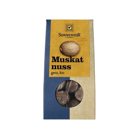 Muskatnüsse, ganz, Tüte von Sonnentor | Bio, vegan, lakto...