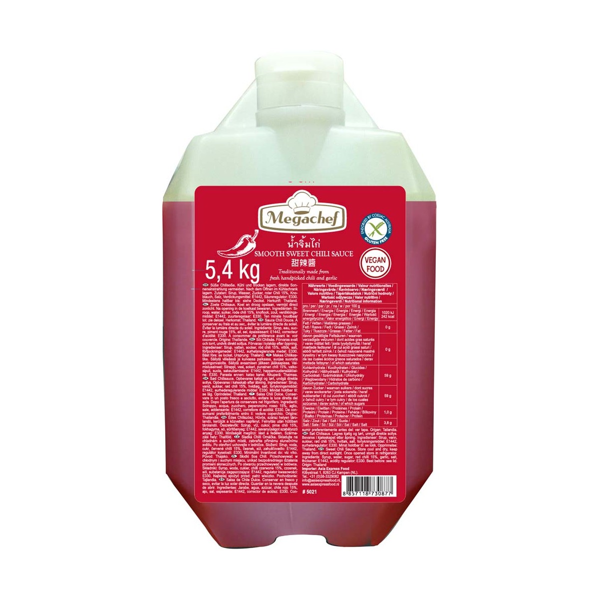 Sanfte Süsse Chilisauce MEGACHEF Saucen online günstig kaufen im Shop für B2B Kunden