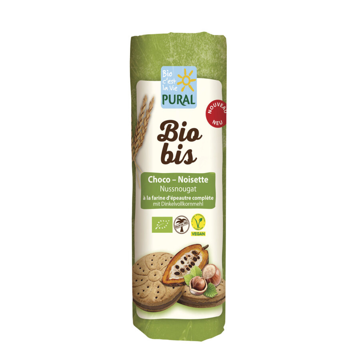 Biobis Nussnougat Dinkel Doppelkeks von Pural | Bio, vega...