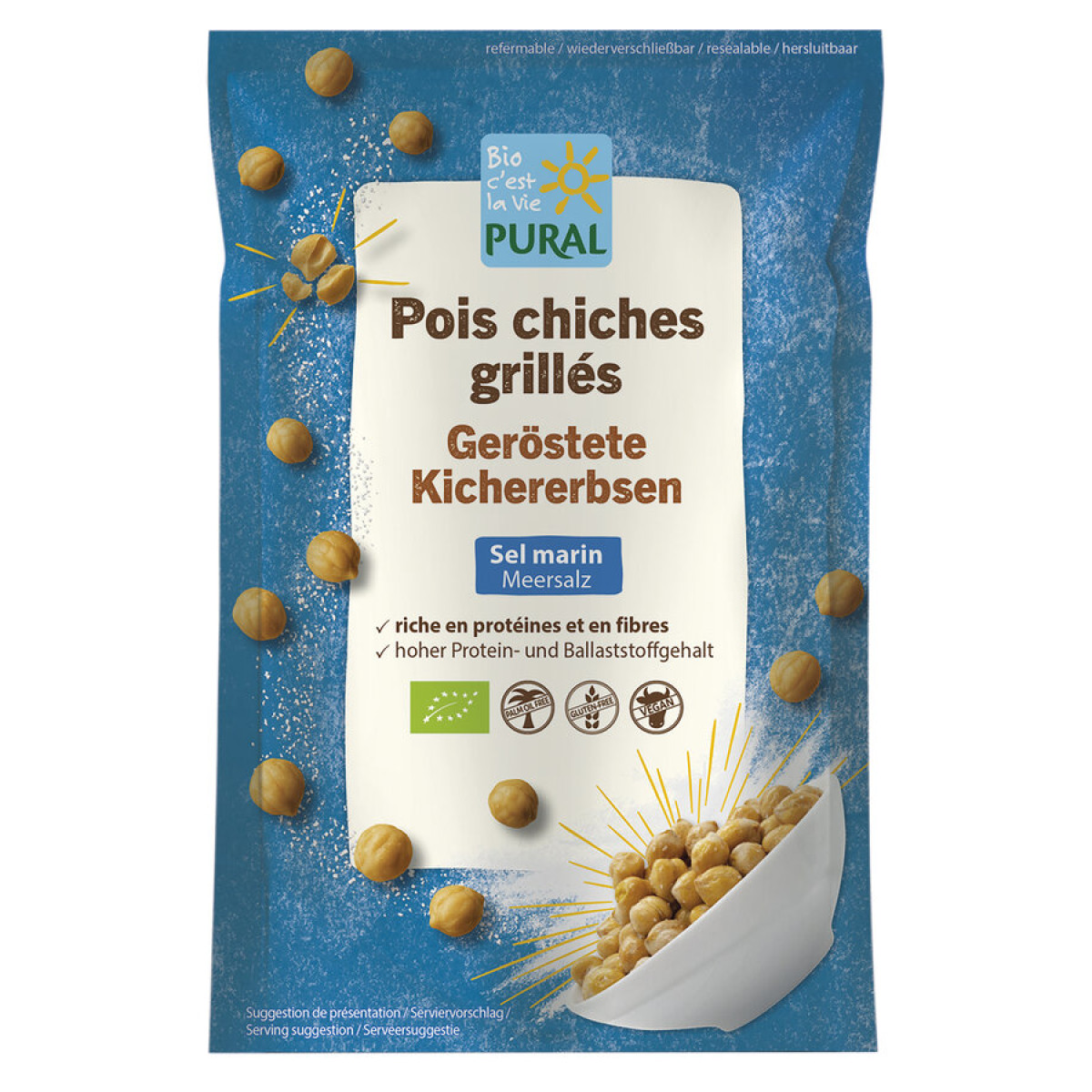 Geröstete Kichererbsen Meersalz von Pural | Bio, vegan, l...
