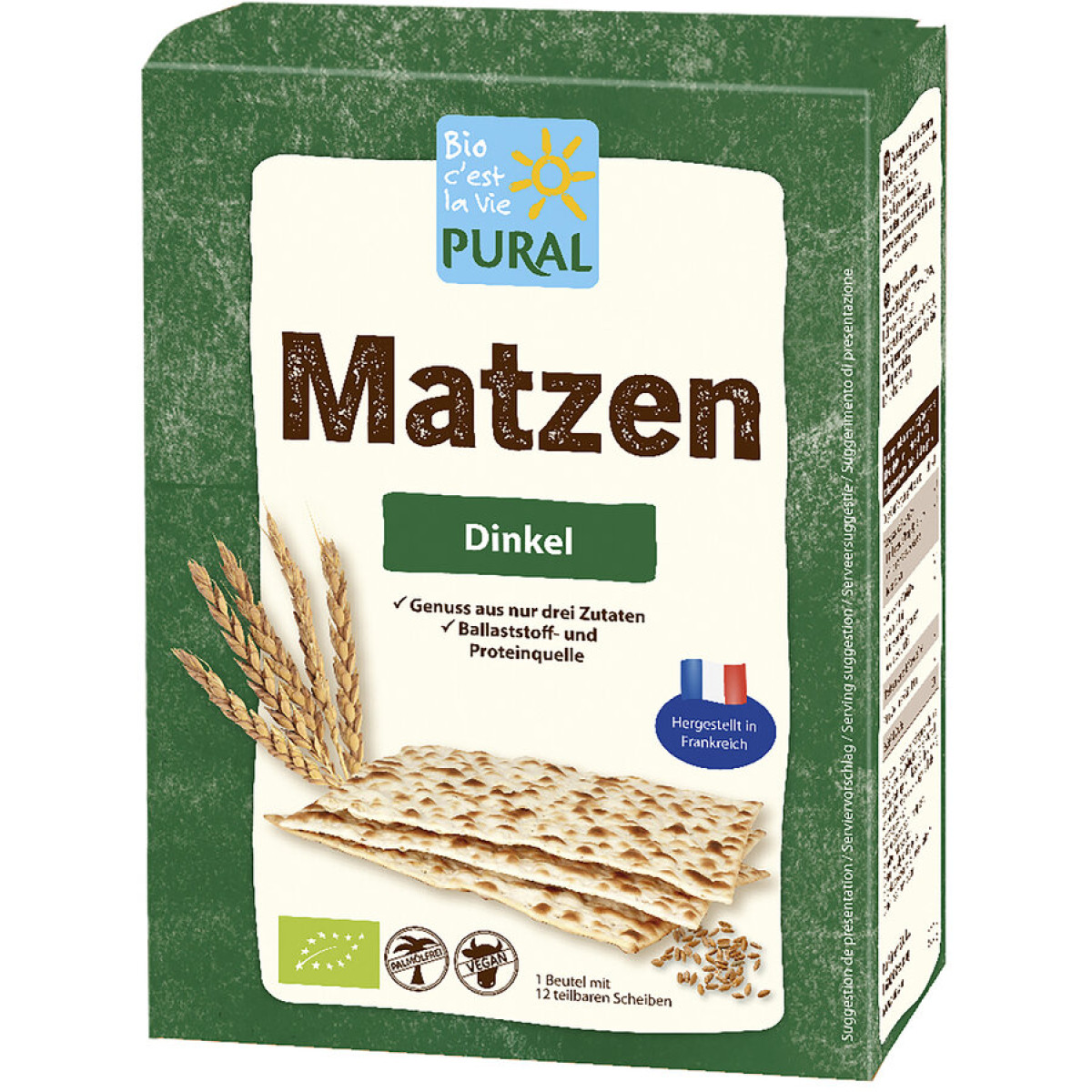 Dinkel Matzenbrot von Pural | Bio, vegan, laktosefrei | K...