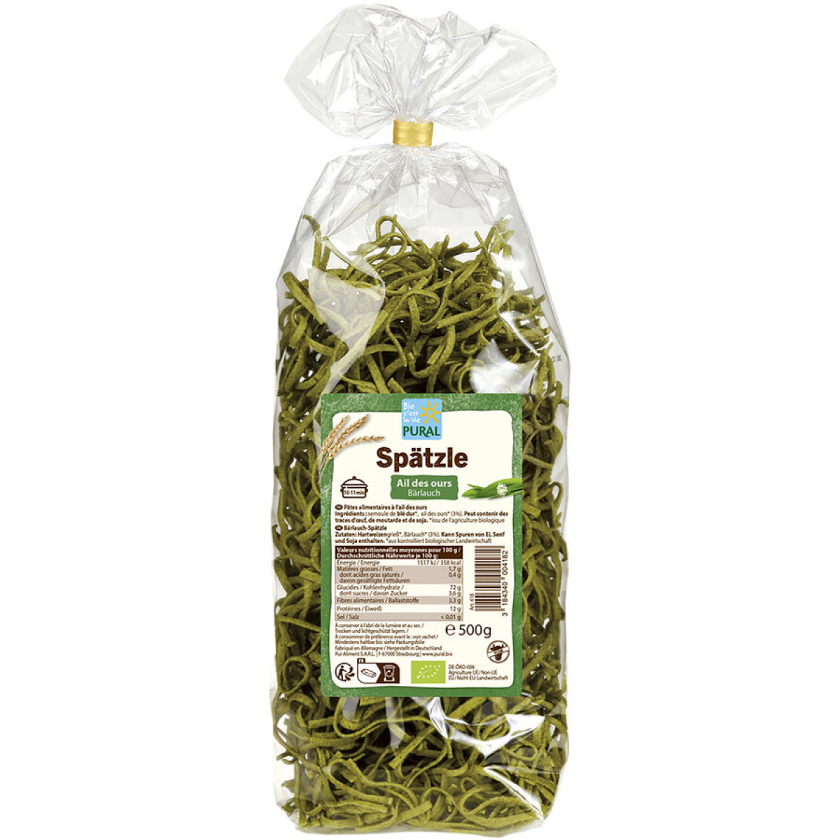 Spätzle Bärlauch von Pural | Bio, vegan, laktosefrei | Te...