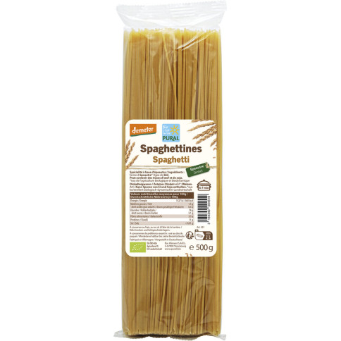 Spaghetti Dinkel hell demeter von Pural | Bio, vegan, lak...