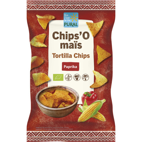 Chips'O Mais Paprika Pural von Pural | Bio, vegan, laktos...