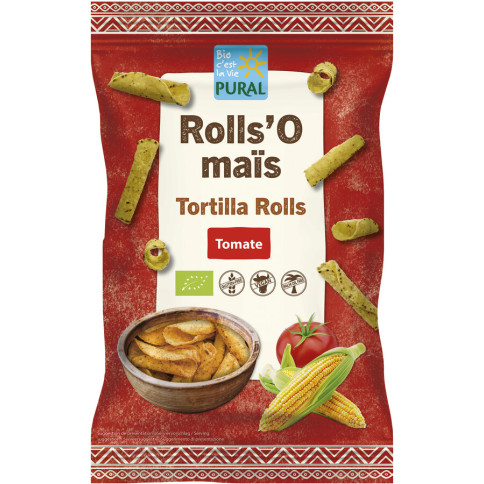 Chips Rolls'O mais Tomate von Pural | Bio, vegan, laktose...