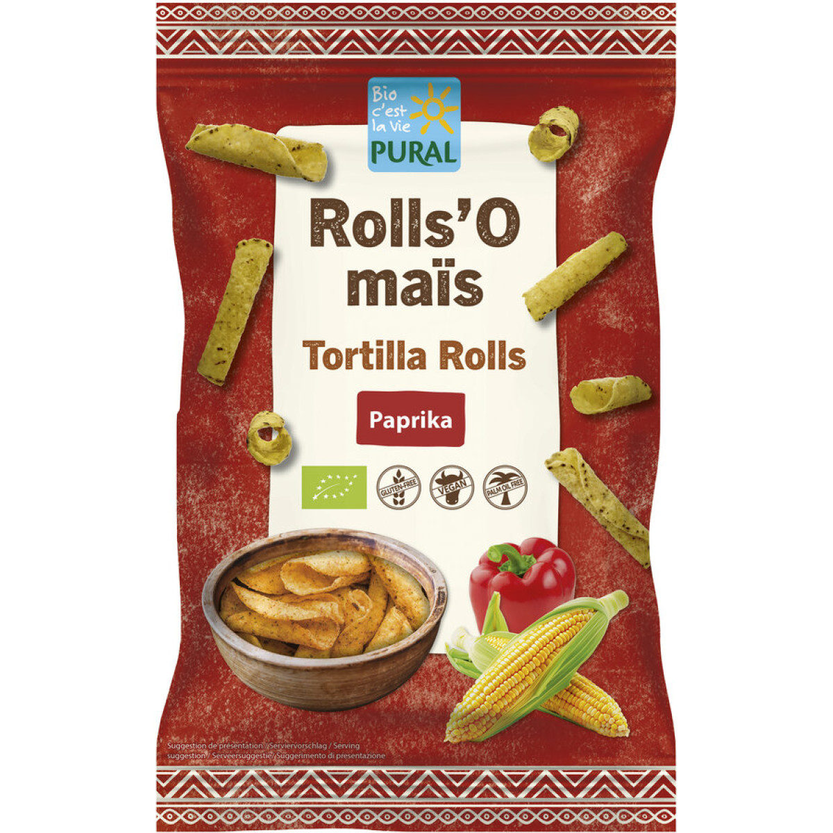 Chips Rolls’O mais Paprika von Pural | Bio, vegan, laktos...