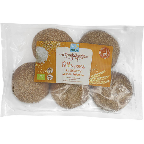 Brötchen Sesam von Pural | Bio, vegan, laktosefrei | Aufb...