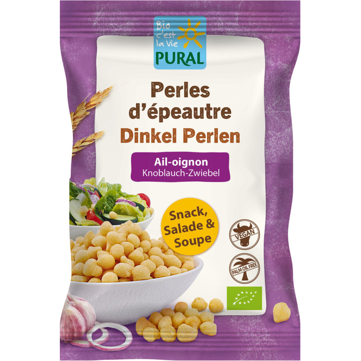 Knoblauch Zwiebel Dinkel Perlen von Pural | Bio, vegan...