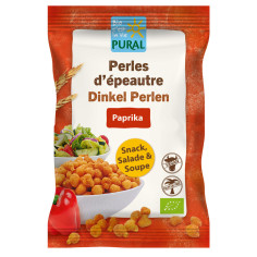 Paprika Dinkel Perlen von Pural | Bio, vegan | Salzige Sn...