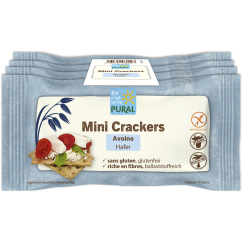 Mini Crackers Hafer gf von Pural | Bio, vegan, glutenfrei...