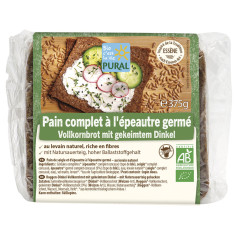 Vollkorn-Brot mit gekeimtem Dinkel von Pural | Bio, vegan...