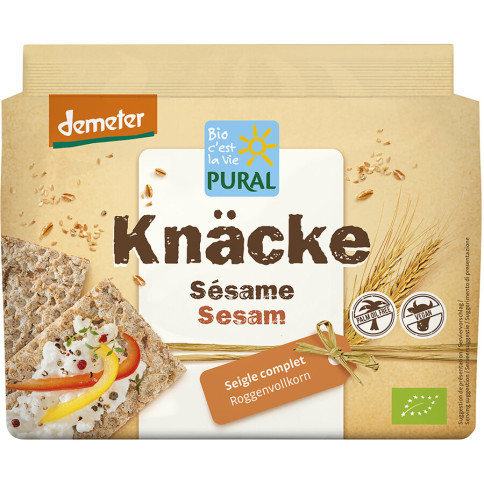 Knäckebrot Roggen Sesam demeter von Pural | Bio, vegan, l...