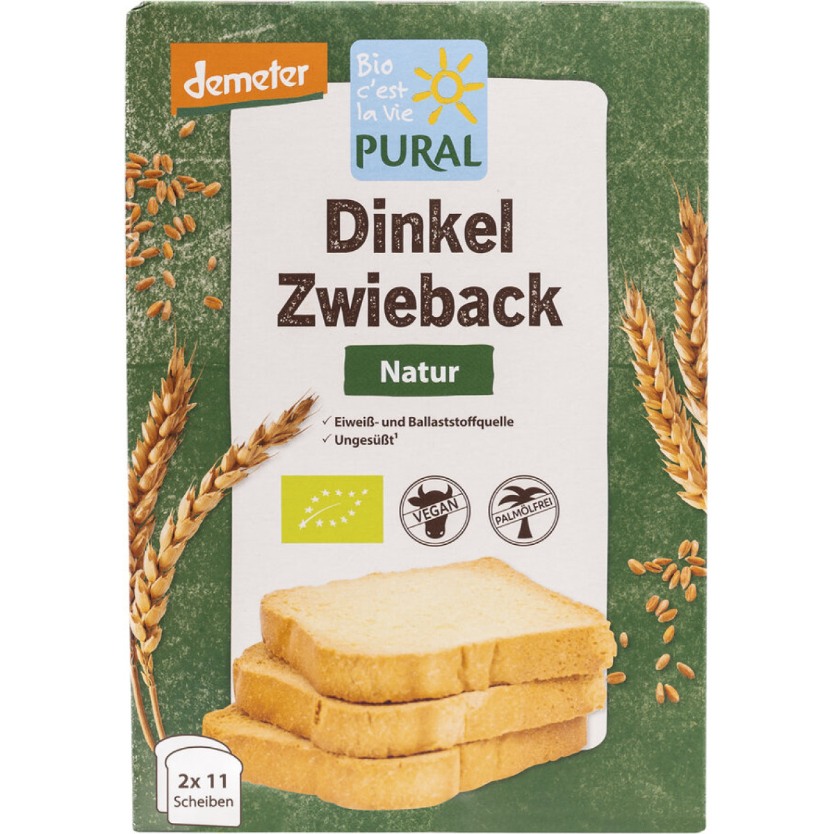 Zwieback Dinkel ungesüsst demeter von Pural | Bio, vegan...