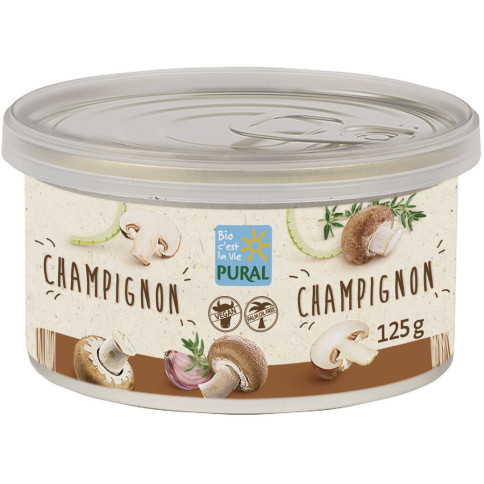 Aufstrich Champignons palmölfrei von Pural | Bio, vegan...