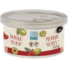 Aufstrich Paprika Oliven palmölfrei von Pural | Bio, vega...