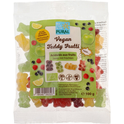 Vegan Teddy Frutti sauer von Pural | Bio, vegan, laktosef...