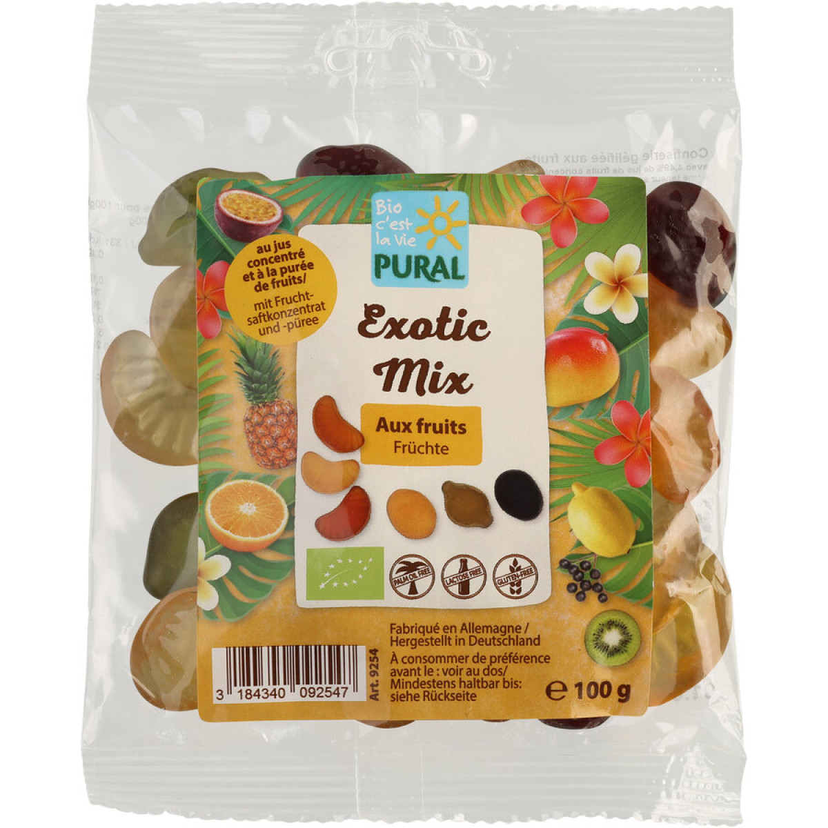 Exotic Mix von Pural | Bio, laktosefrei | Fruchtgummi onl...