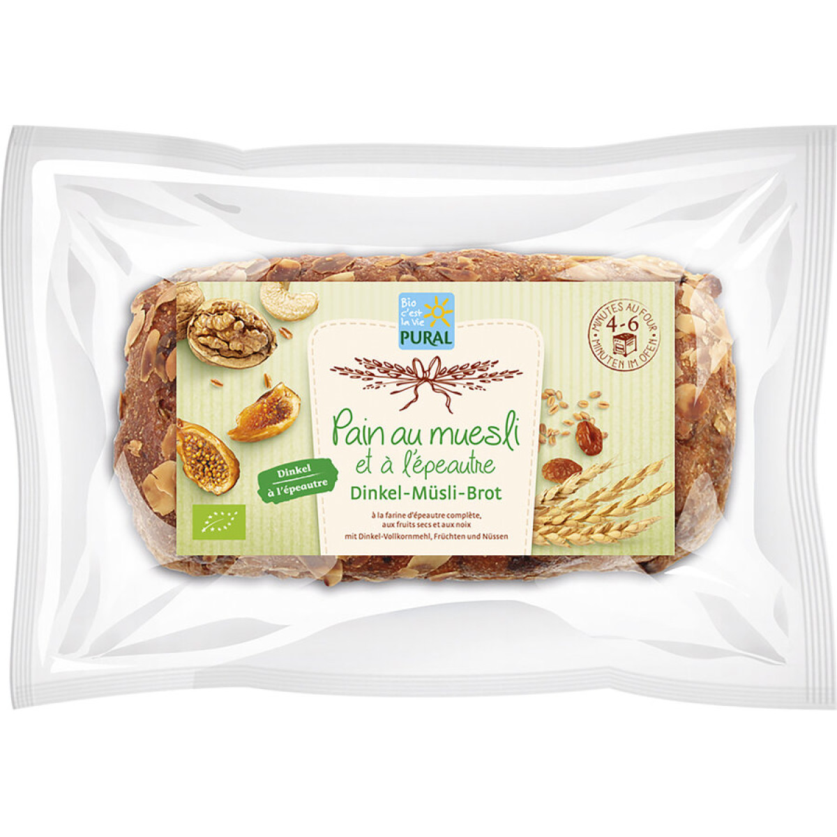 Dinkel-Muesli-Brot von Pural | Bio | Aufbackwaren online...