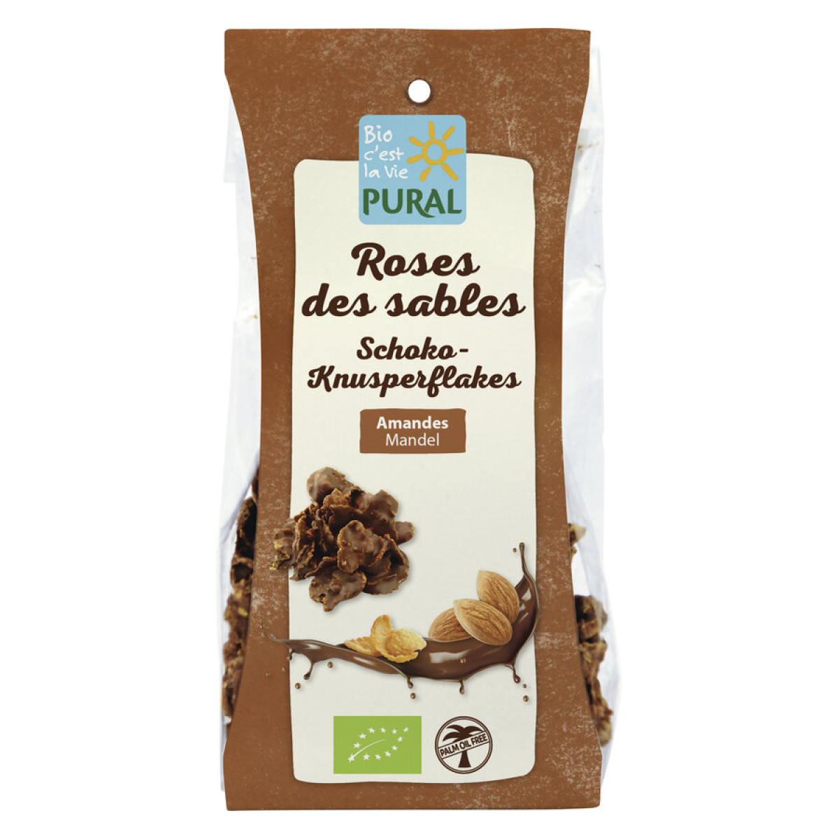 Schoko-Knusperflakes Mandel von Pural | Bio | Schokolade...