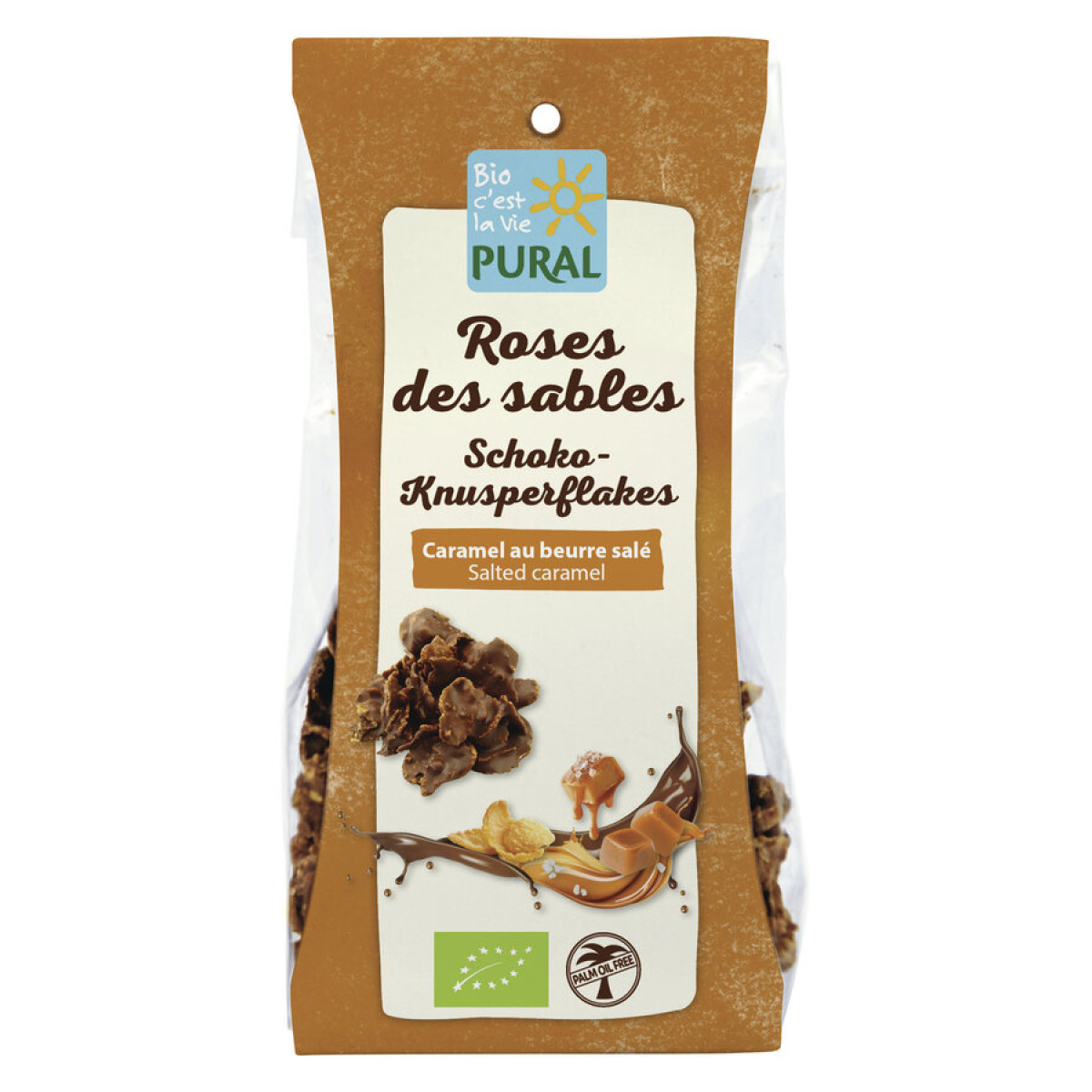 Schoko-Knusperflakes Salted caramel von Pural | Bio | Sch...