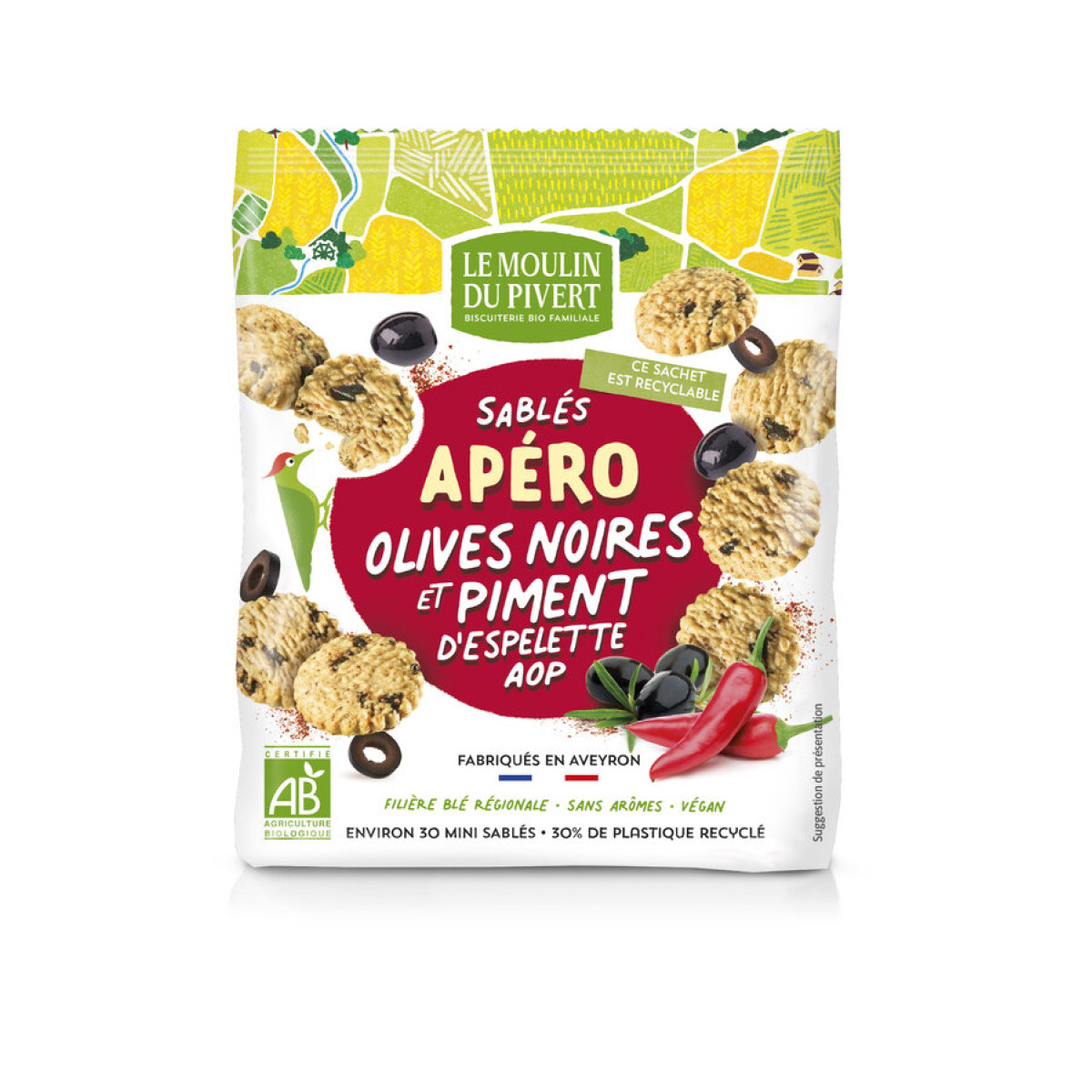 Kekse Oliven Paprika LeMoulinduPive von Le Moulin du Pive...