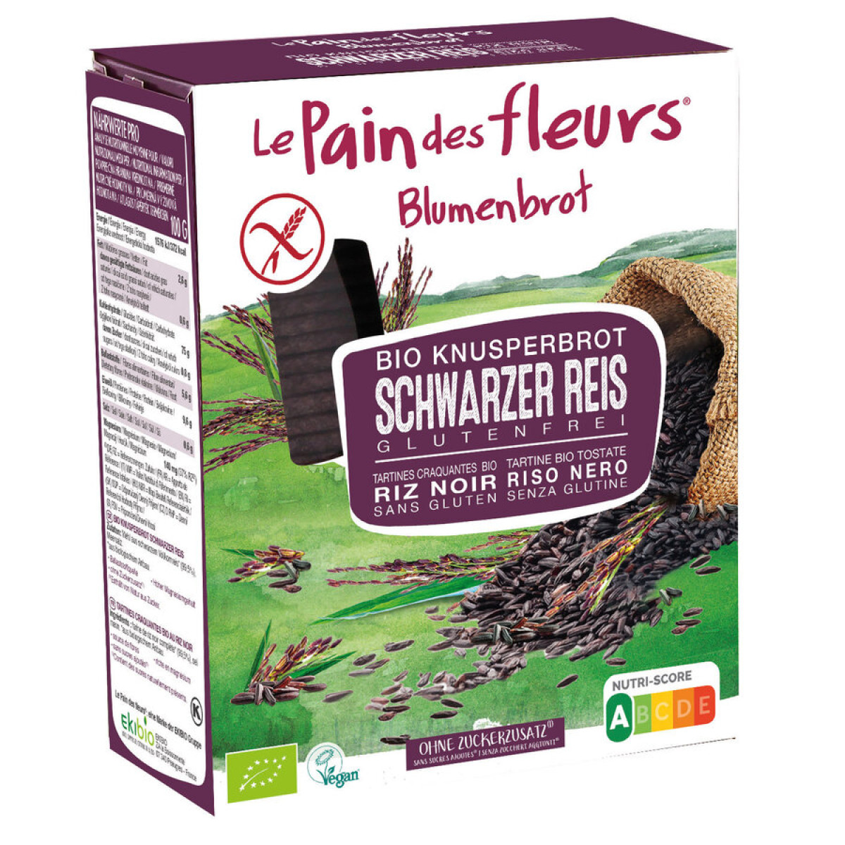 Knusperbrot Schwarze Reis von Le Pain des Fleurs | Bio, v...